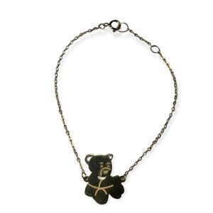 Gold 18k Plated Teddy Bear Bracelet New Authentic